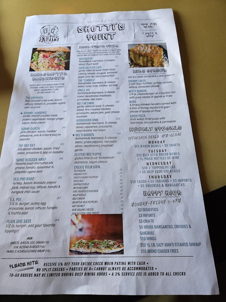 Shotti's Point Ocean City Menu - Image 2