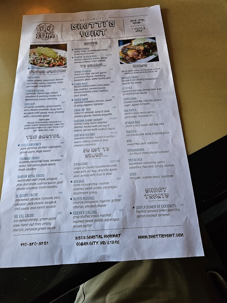 Shotti's Point Ocean City Menu - Image 4